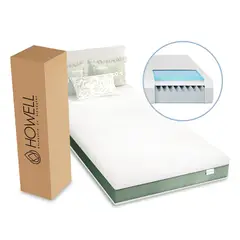 HOWELL - Colchon Memory Foam Espuma Viscoelastica 20cm 1 Plaz