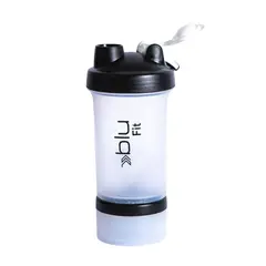 BLU FIT - Botella Mixer 500 ml Transparente