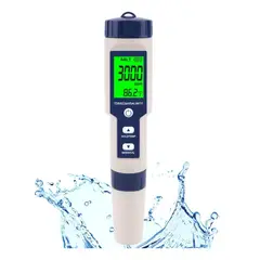 MUNDO MAGIA - Medidor Digital De Agua 5 En 1 Tds/ec/ph/salinidad/temperatura