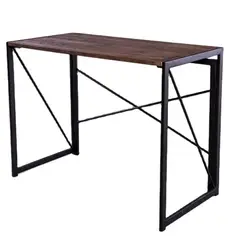 DETODOYMAS - Escritorio Arrimo 100cm Plegable ChicHome - Café Oscuro.