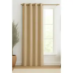 CLEMS CORTINAS - Cortina Jacquard Tradicional 140x225cm Taupe
