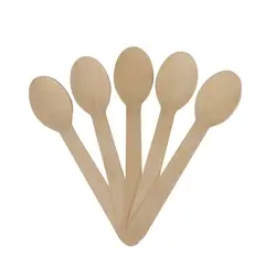 FOLD - Pack 100 Cucharas Madera Abedul Desechables Ecológicas