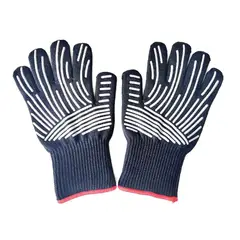 FONTINA - Guantes Parrilleros Negros 30cm