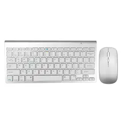 BITART - Kit Teclado y Mouse Inalámbrico Blanco
