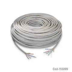 GENERICO - ROLLO CABLE DE RED UTP CAT 6E GRIS 100M COMPATIBLE USO INTERIOR Y EXTERIOR