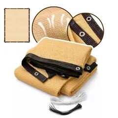 GENERICO - Parasol - Toldo Lona Exterior Vela Rectangular 3x5mt Beige