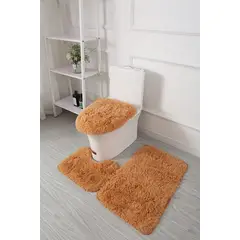 GENERICO - Set de baño peludos 3 piezas