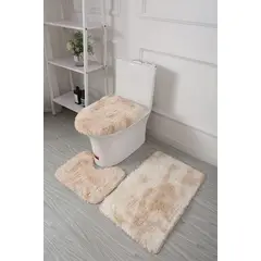 GENERICO - Set de baño peludos 3 piezas
