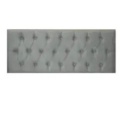 GENERICO - Respaldo Capitone para Camas de 2 Plazas gris Lino.