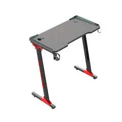 GENERICO - Escritorio Mesa Gamer Con Luz Rgb 120x60x72cm Forma Z