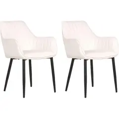 MOBOI - Pack 2 Sillas Butacas Sillón Poltronas Velvet Patas Negras