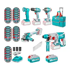 TOTAL TOOLS - Kit 5 Herramientas Inalámbrico Industrial Total