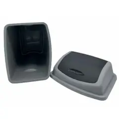 OEM - Basurero con Tapa Vaivén de Plástico 50 litros Gris