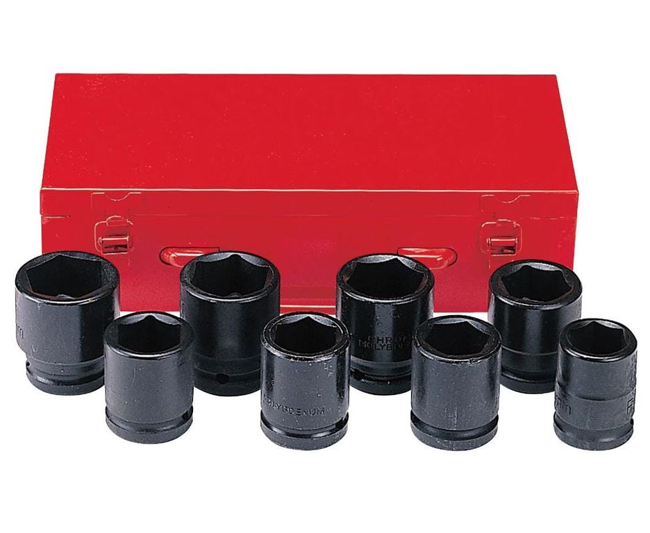 Juego de dados de impacto 3/4" de 1" a 1.1/2" Hexagonal 8 piezas 6081S