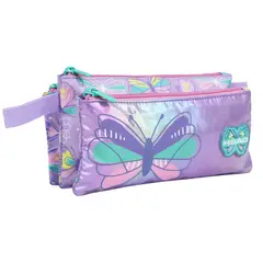 HEAD - Estuche Infantil Triple Celerio Mariposa Lila