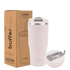 BUFFER FLASK - Mug Vaso Termo Agua Cafe 700ml AceroInox +Tapas - Rosa claro