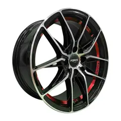 FORCE - Set 4 Llantas 15x6.5 4X100/4X114 Et38 LEIA BM-UC-RED