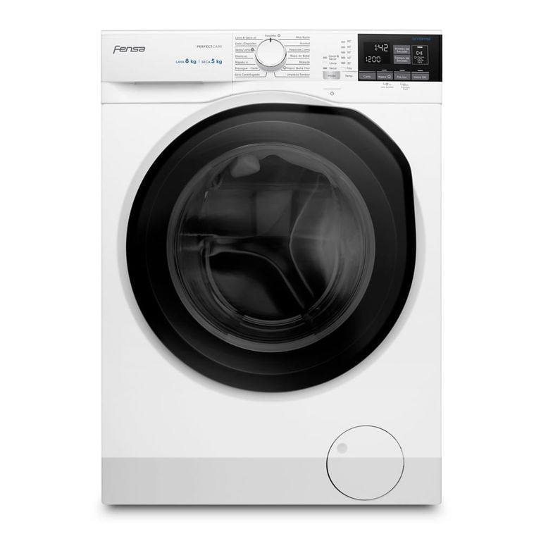 Lavadora Secadora 8Kg Carga Frontal Vapour Care y AutoSense 8WD Blanca