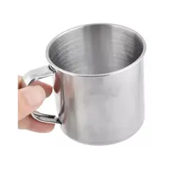 GENERICO - Pack 12 Vasos De Acero Inoxidable Vaso Mug Camping 9x9cm