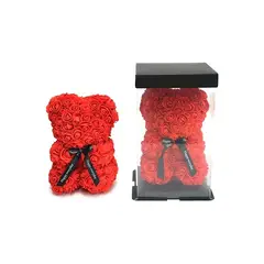 MOVI - OSO PETALOS DE ROSA SAN VALENTIN ROJO