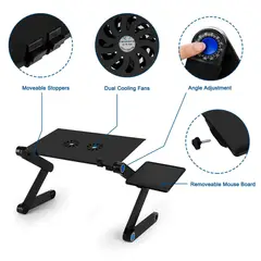 MOVI - MESA PORTATIL PARA NOTEBOOK AJUSTABLE Y CON VENTILADOR
