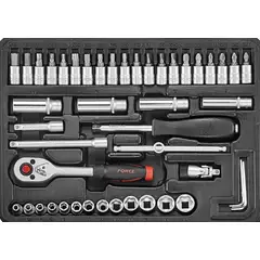 FORCE - Juego de dados hexagonales 46 piezas - herramientas mecánicos