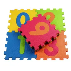 OEM - Alfombra Puzzle De Goma Eva Números 10 Piezas Multicolor