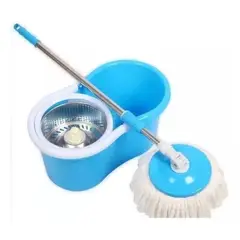 GENERICO - TRAPEADOR GIRATORIO MOPA 360° PLASTICO Y METÁLICO COLOR AZUL