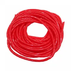 GENERICO - Espiral Ordena Cable PE Rojo 12 Metros 12x15x0,85mm