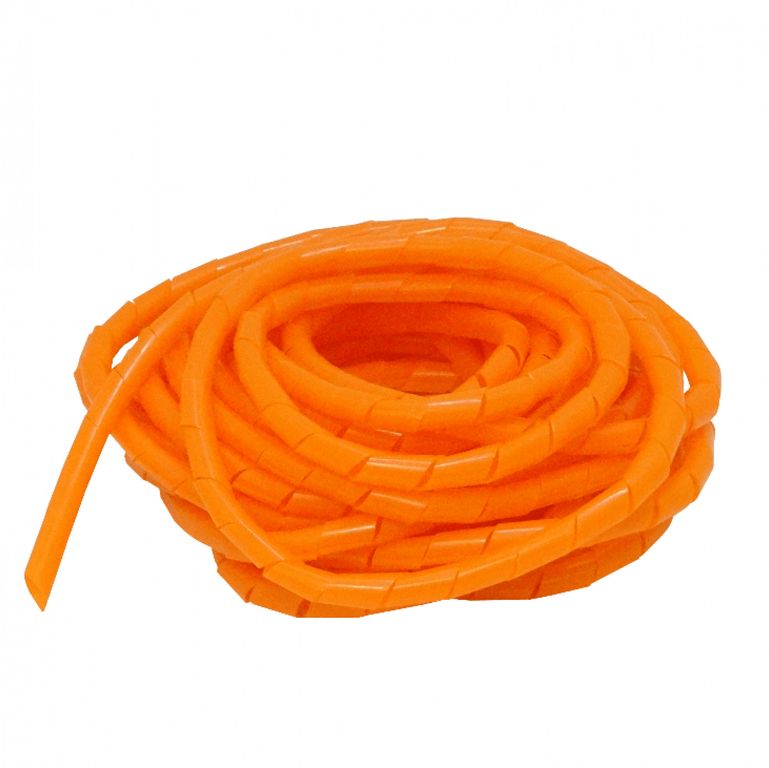 Espiral Ordena Cable PE Naranjo 12 Metros 12x15x0,85mm