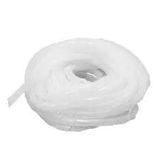 GENERICO - Espiral Ordena Cable PE Traslucido 12 Metros 12x15x0,85mm