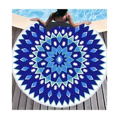 GENERICO - Toalla Manta redonda playera con diseño azul