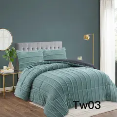 ANGELES DEL HOGAR - COBERTOR DE INVIERNO GRUESO 2 PLAZA VERDE