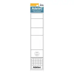 ADETEC - Lomos Autoadhesivos Para Archivador Ancho 10 Unidades