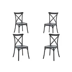 GENERICO - Pack 4 Sillas Danubio Negra