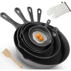 BLUEDREAMER - Set 5 Sarternes Hierrro Fundido tipo Wok