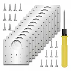 GENERICO - Kit De 8 Placa Reparación Bisagras Para Armarios Gabinete