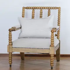 NATURALINO - Cojín Andes Lino beige Lineas -