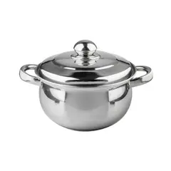 WOLFEN - Cacerola 3,5lt 20x11cm Acero Inoxidable Gris