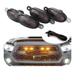 GENERICO - Luces Led Tipo Raptor Universal X4 Parrilla Rejilla