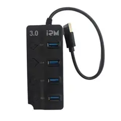 IRM - Hub De 4 Puertos Usb 30 Con Interruptores Alargador