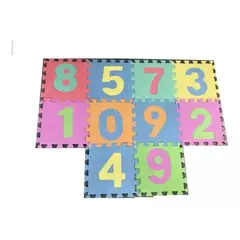 GENERICO - Alfombra Goma Eva Set 10 Cuadros Animales 30x30 Bebes Niños