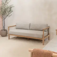AMOBLE - Sofa terraza Maya 180 Gris Amoblé