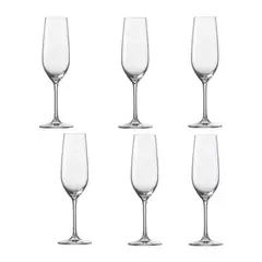 GENERICO - Set X6 Copas Vidrio Champagne 180ml Red Cherry