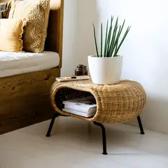 SANTU HOME & DECO - Mesa Otomana Rattan Minimalista
