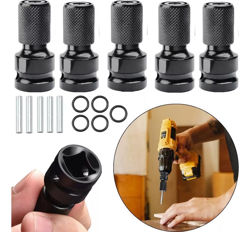 Adaptador De Impacto De12 Pulgada A Punta Hexagonal 14 5pk