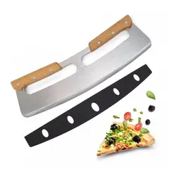 KUANGYE - Cortador De Pizza Profesional Doble Mango 35 Cm Premium