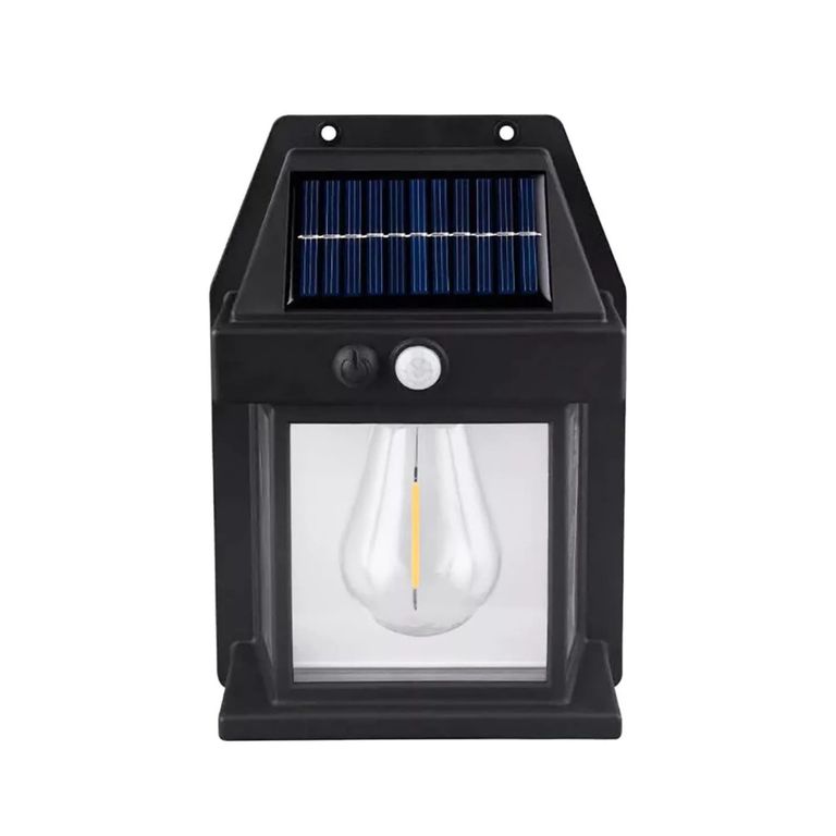 Aplique Lampara De Pared Solar Foco Con Sensor De Movimiento