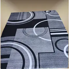 GENERICO - Alfombra MODERNA 200X240 CM GRIS MEDIO CIRCULO Z-2 WYM