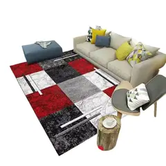 GENERICO - Alfombra MODERNA 200X240 CM CUADRO ROJO WYM